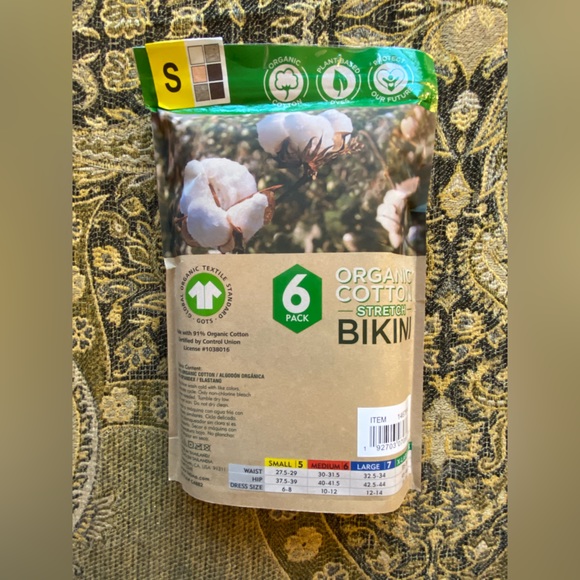 6 Pack of Organic Bikini Style Underwear 🩲 Plant 🌱 Based Dyes Felina - Picture 6 of 11